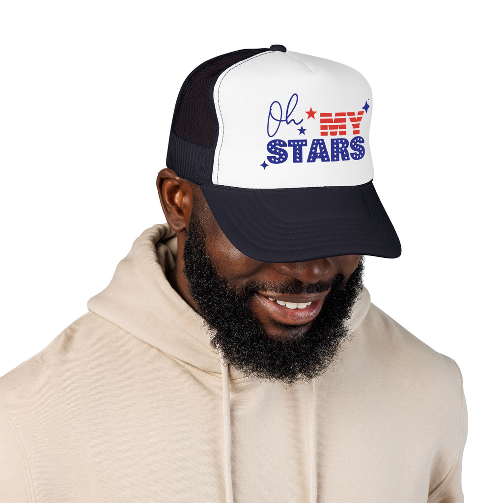 Oh My Stars Trucker Hat – Patriotic 4th of July Foam Cap