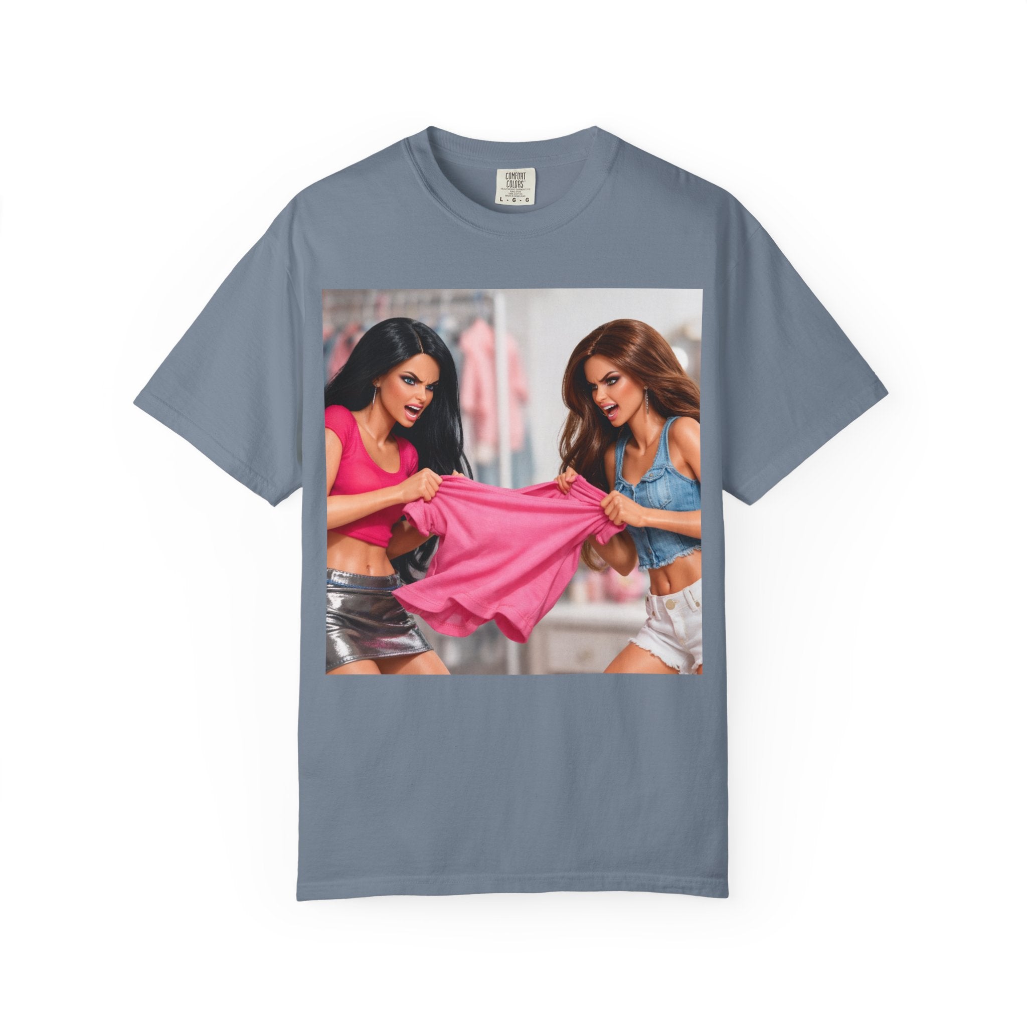 Doll Diva Tug of War— Pink Fashion Fight Graphic T-Shirt