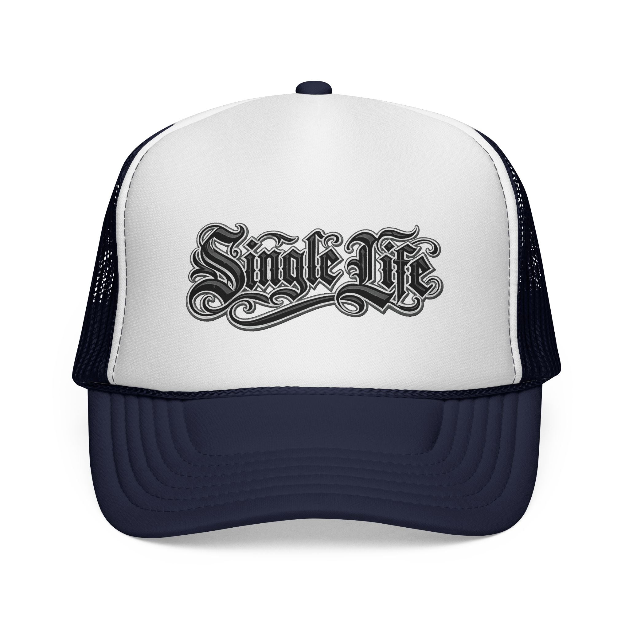 Trucker Cap — 'Single Life' Vintage Script Mesh Hat