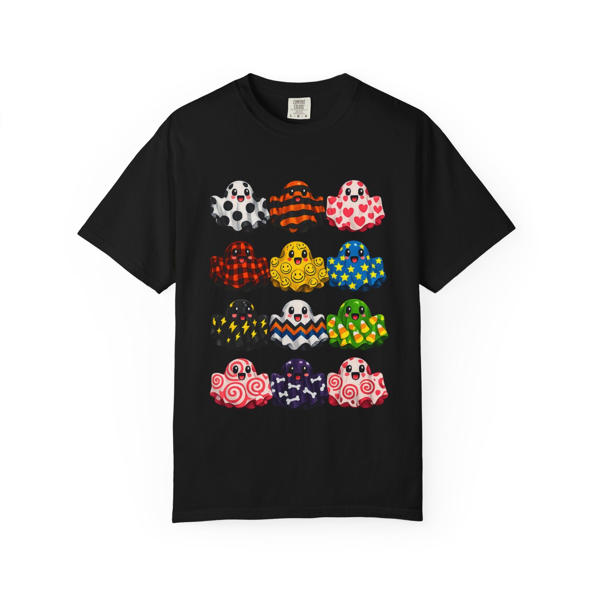 Colorful Patterned Ghosts T‑Shirt