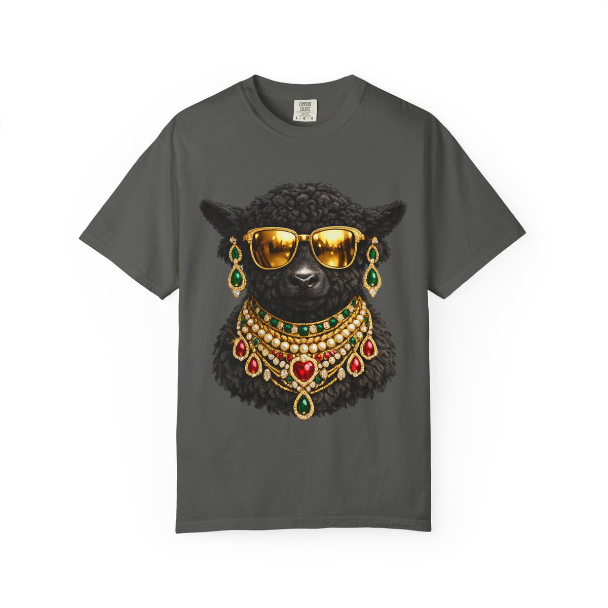 Jeweled Black Cat in Sunglasses T-Shirt