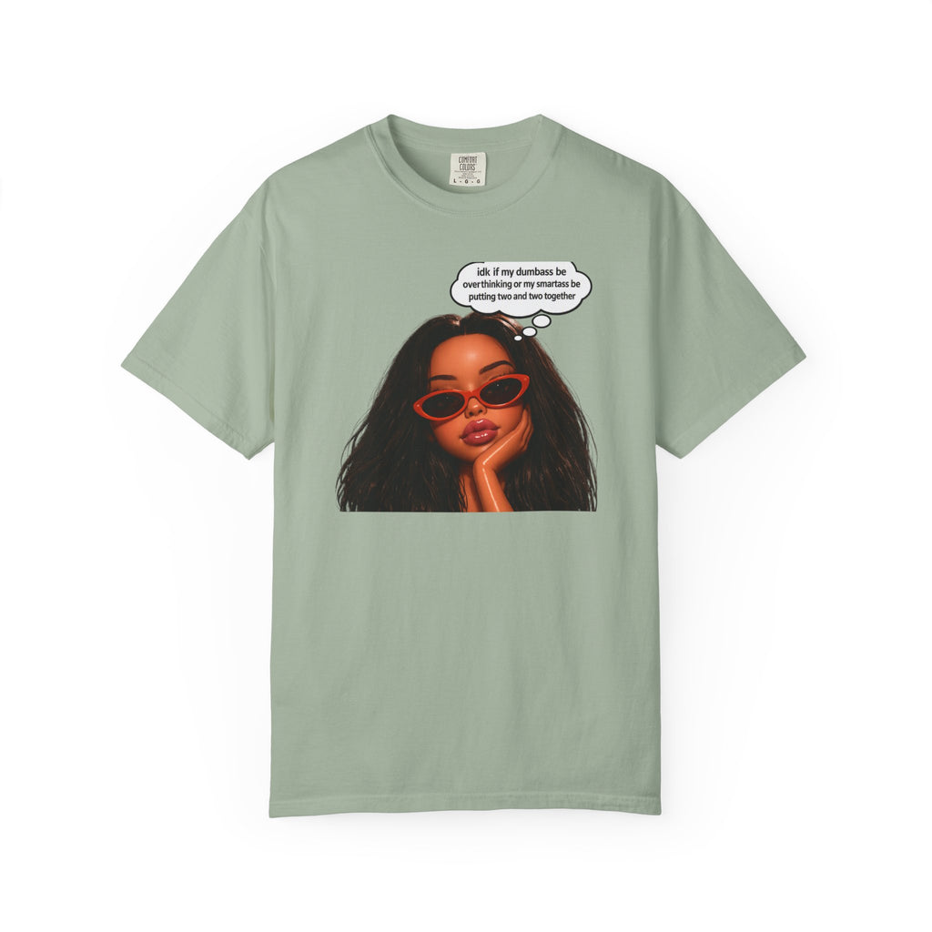 Relaxed Vibes T-Shirt — "If my darkness be something to my creator" Illustrated Woman Graphic Tee