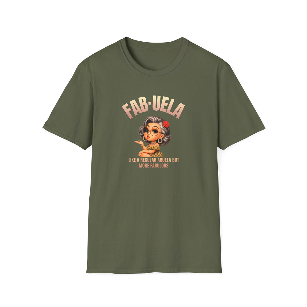 Fab-uela T-Shirt — Retro Grandma Graphic Tee ("Fab-uela: Like a Regular Grandma but More Fabulous")