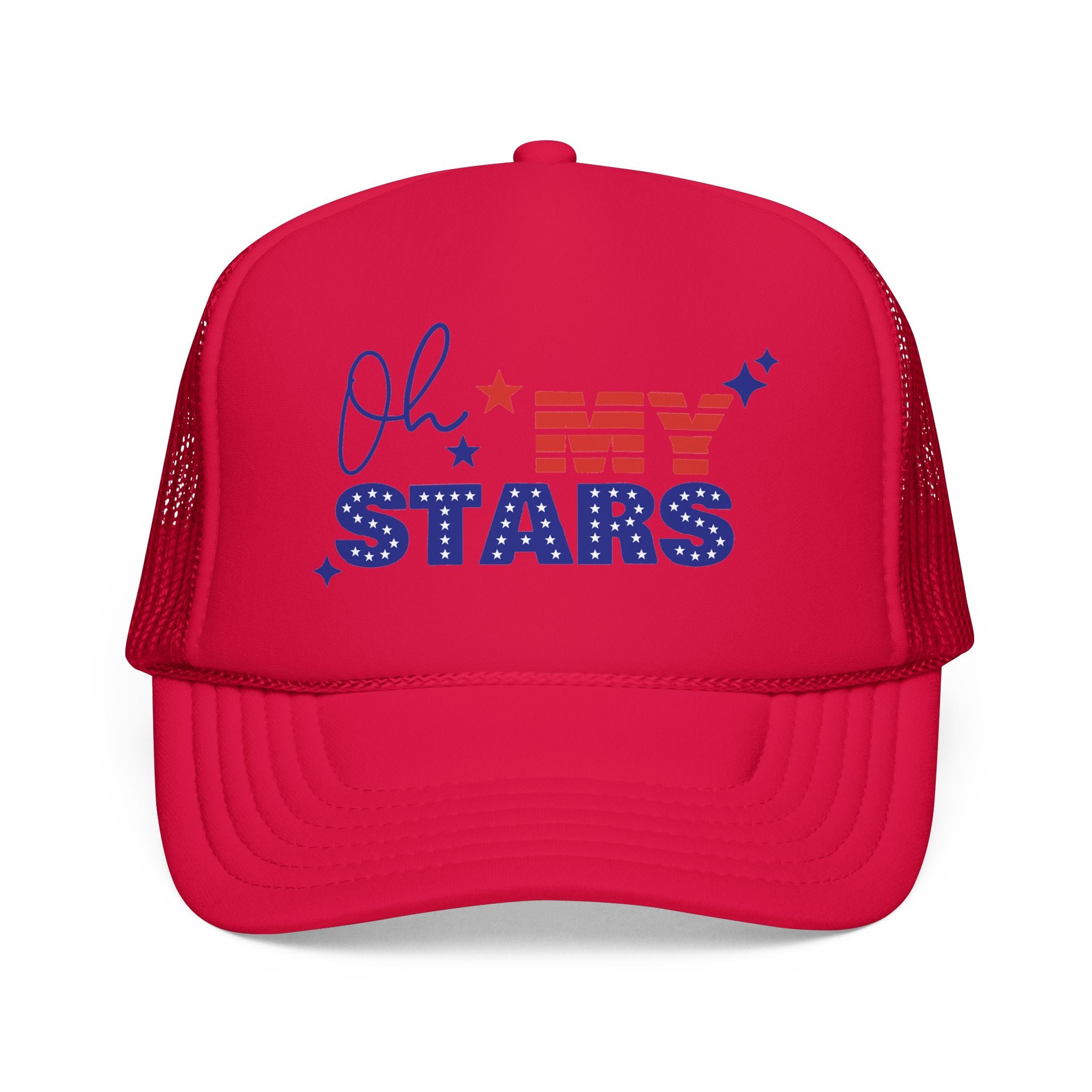 Oh My Stars Trucker Hat – Patriotic 4th of July Foam Cap