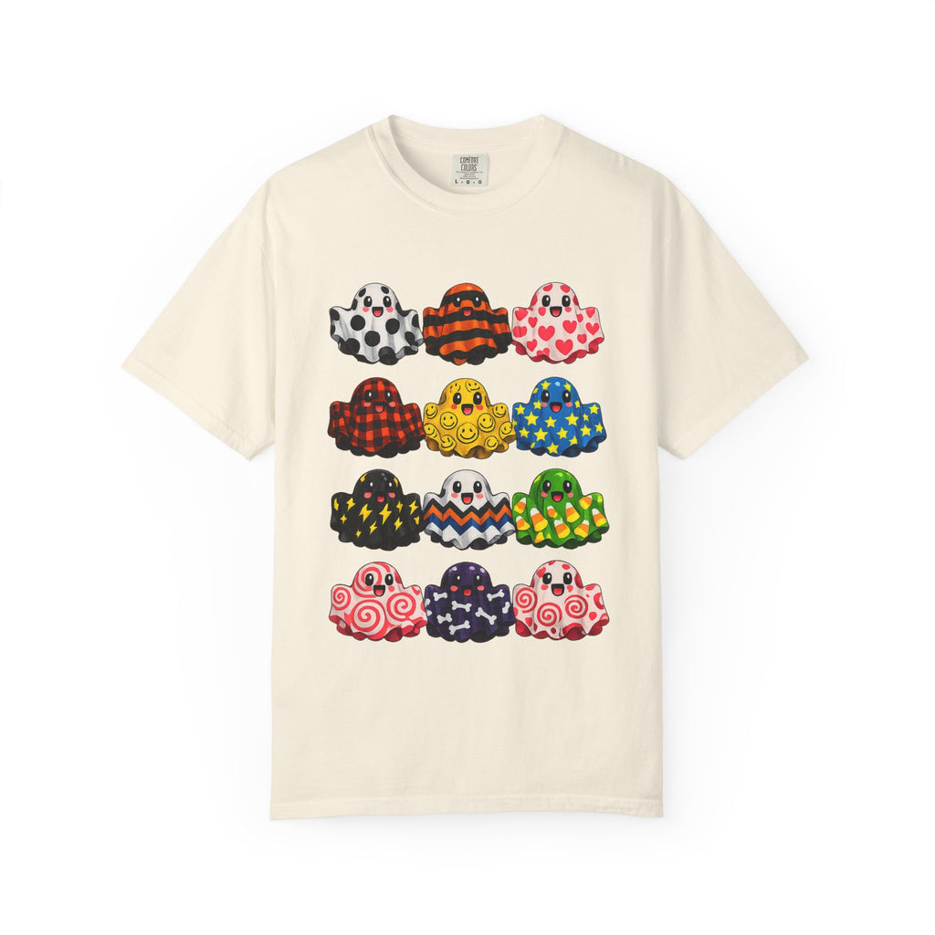 Colorful Patterned Ghosts T‑Shirt