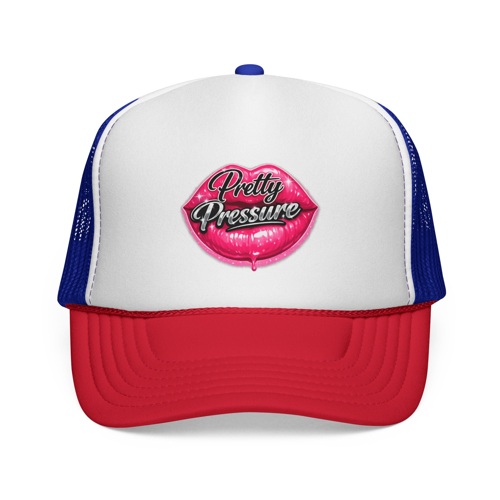 Trucker Cap - "Pretty Pressure" Pink Lip Graphic Hat