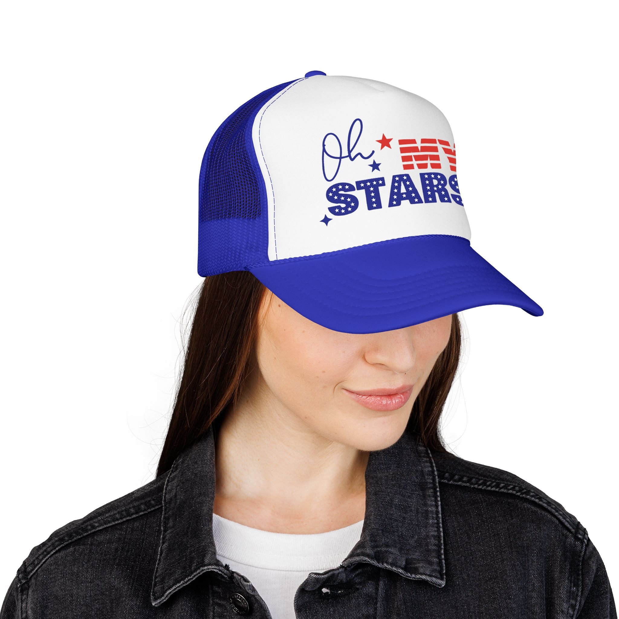 Oh My Stars Trucker Hat – Patriotic 4th of July Foam Cap