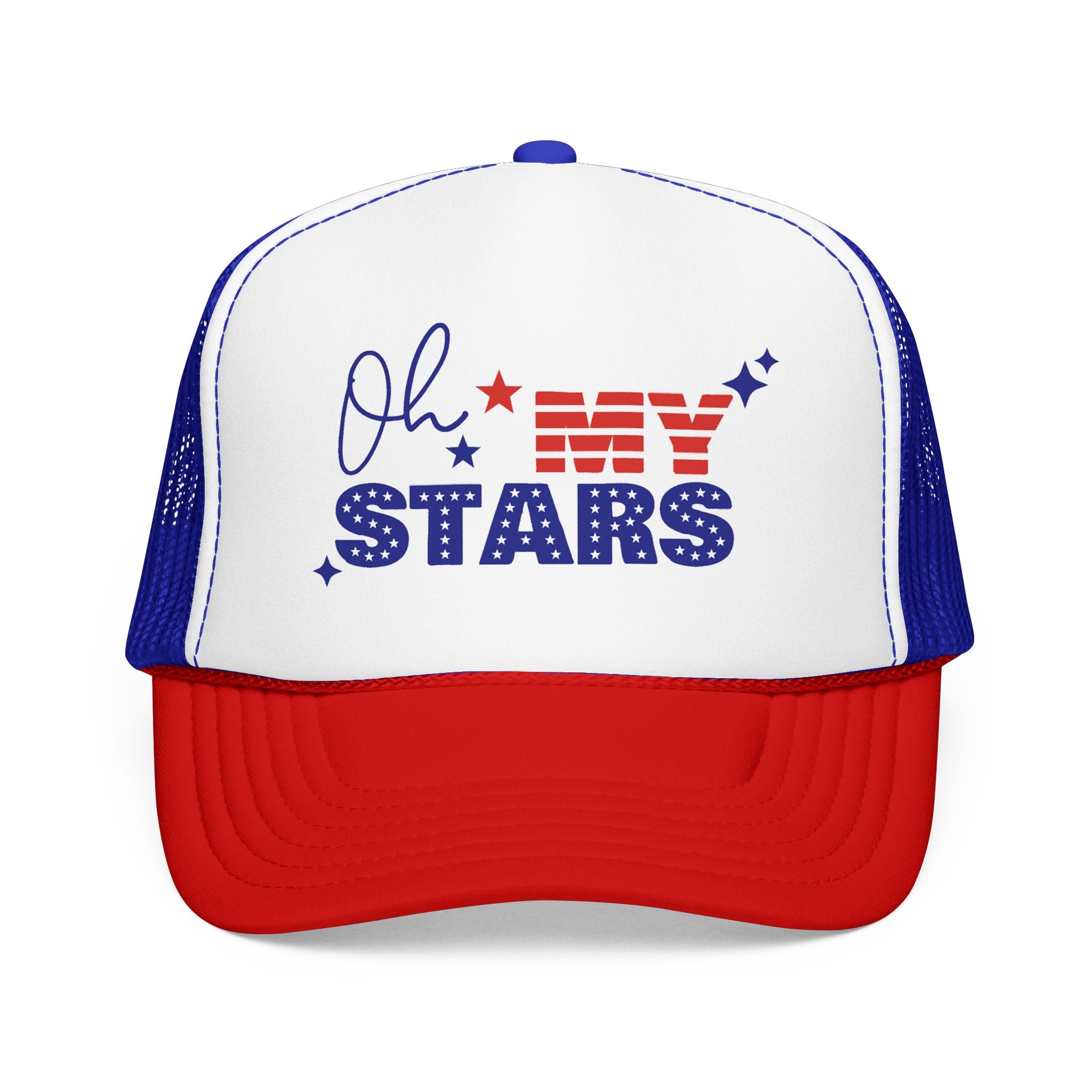 Oh My Stars Trucker Hat – Patriotic 4th of July Foam Cap