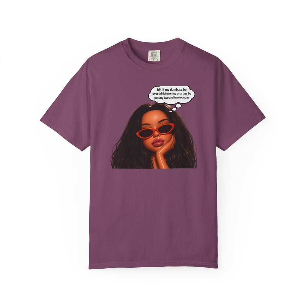Relaxed Vibes T-Shirt — "If my darkness be something to my creator" Illustrated Woman Graphic Tee