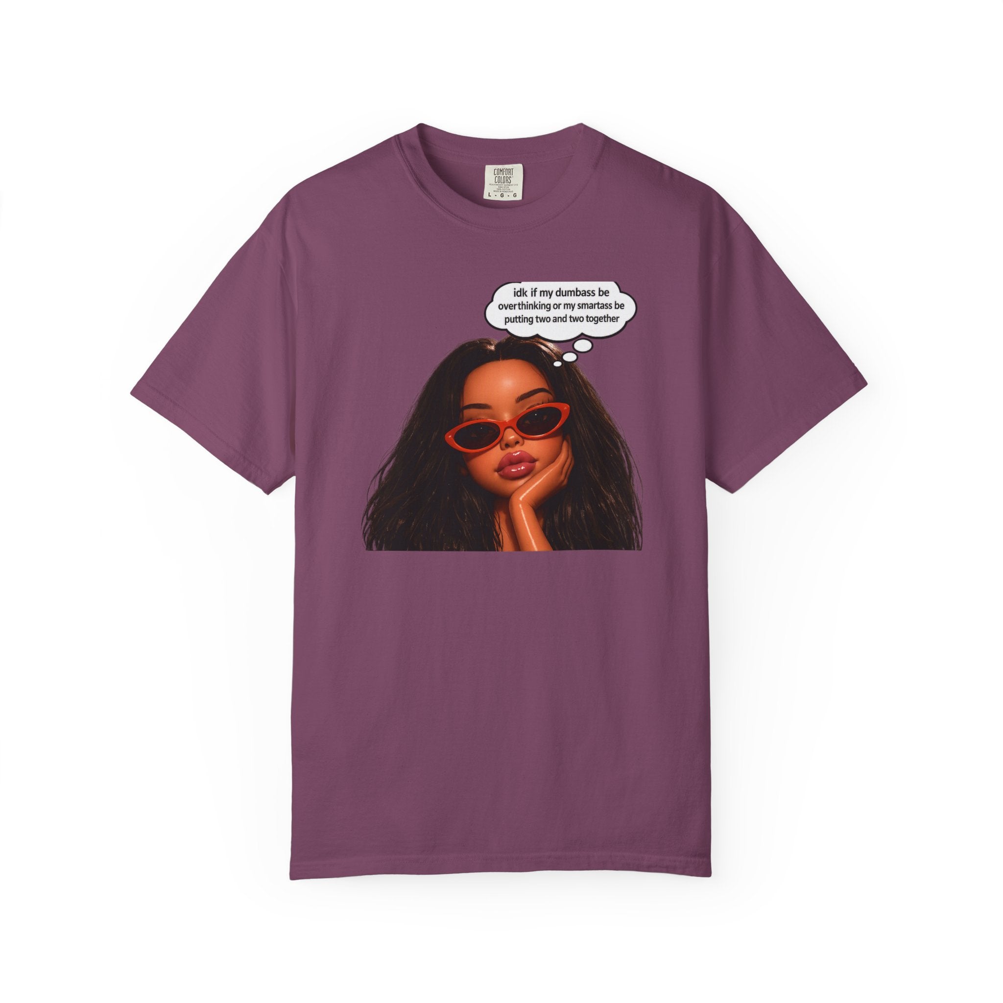 Relaxed Vibes T-Shirt — "If my darkness be something to my creator" Illustrated Woman Graphic Tee