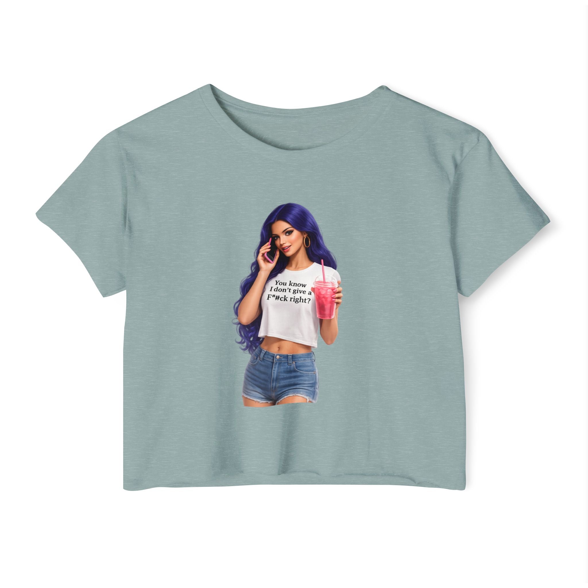 Festival Crop Top — Retro Pop Doll Graphic Crop for Women (Limited Edition)