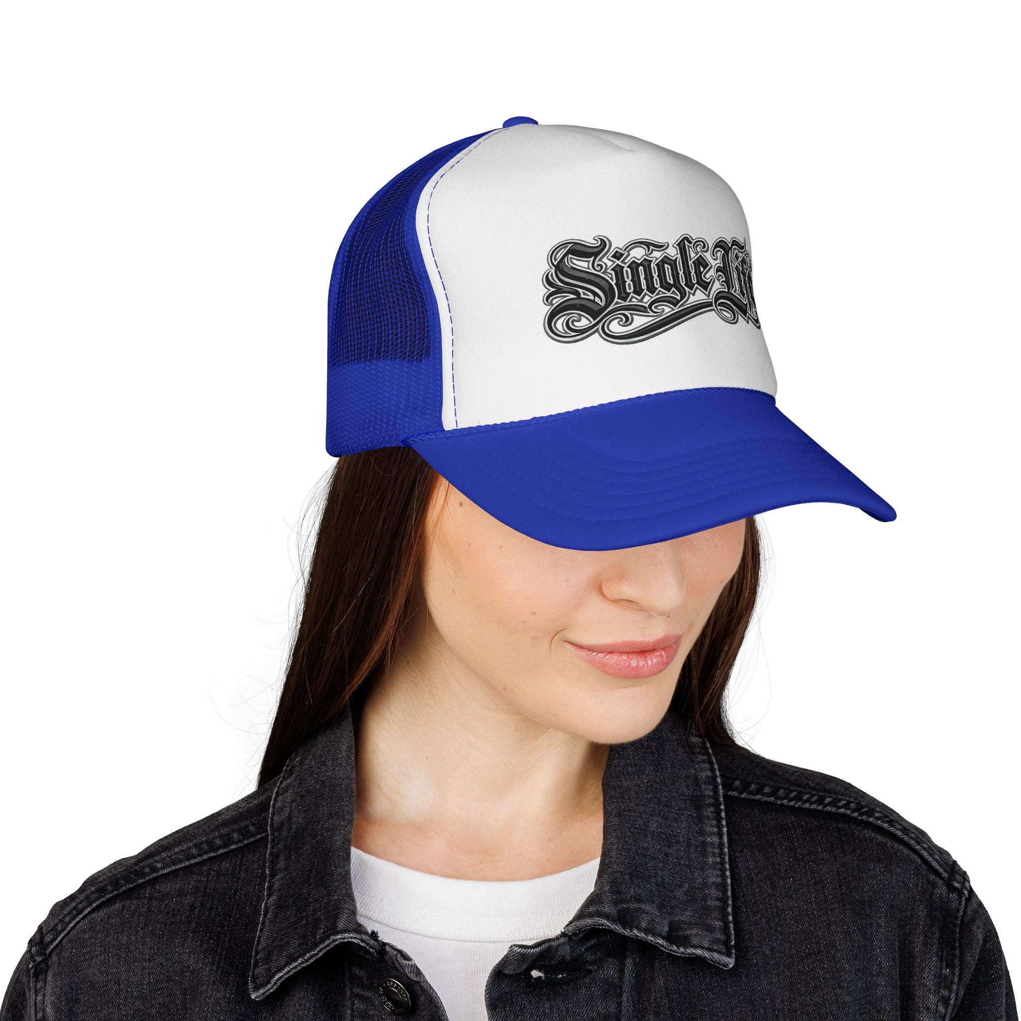 Trucker Cap — 'Single Life' Vintage Script Mesh Hat