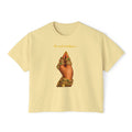 Women's Boxy Tee — 'How much I missed you' Praying Hands Graphic Tee