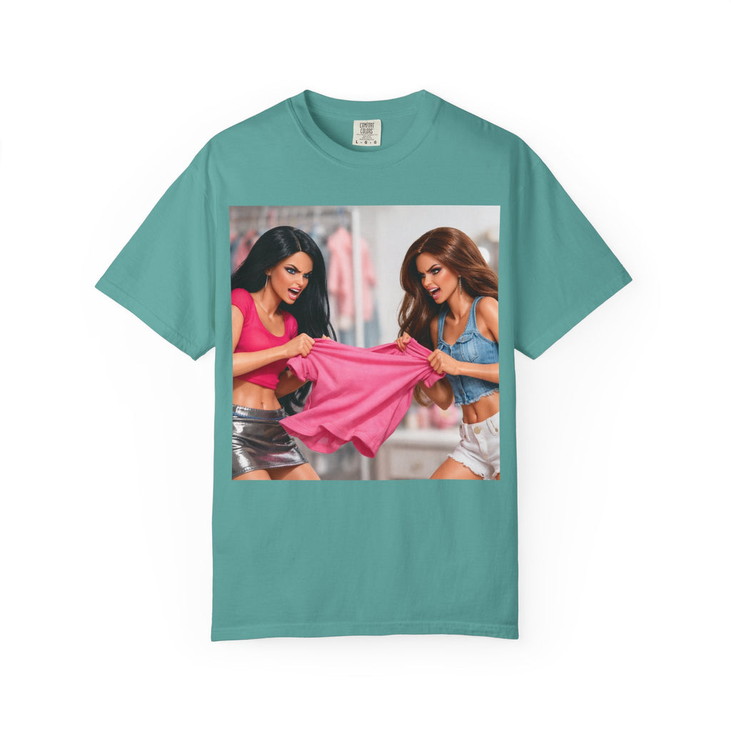 Doll Diva Tug of War— Pink Fashion Fight Graphic T-Shirt