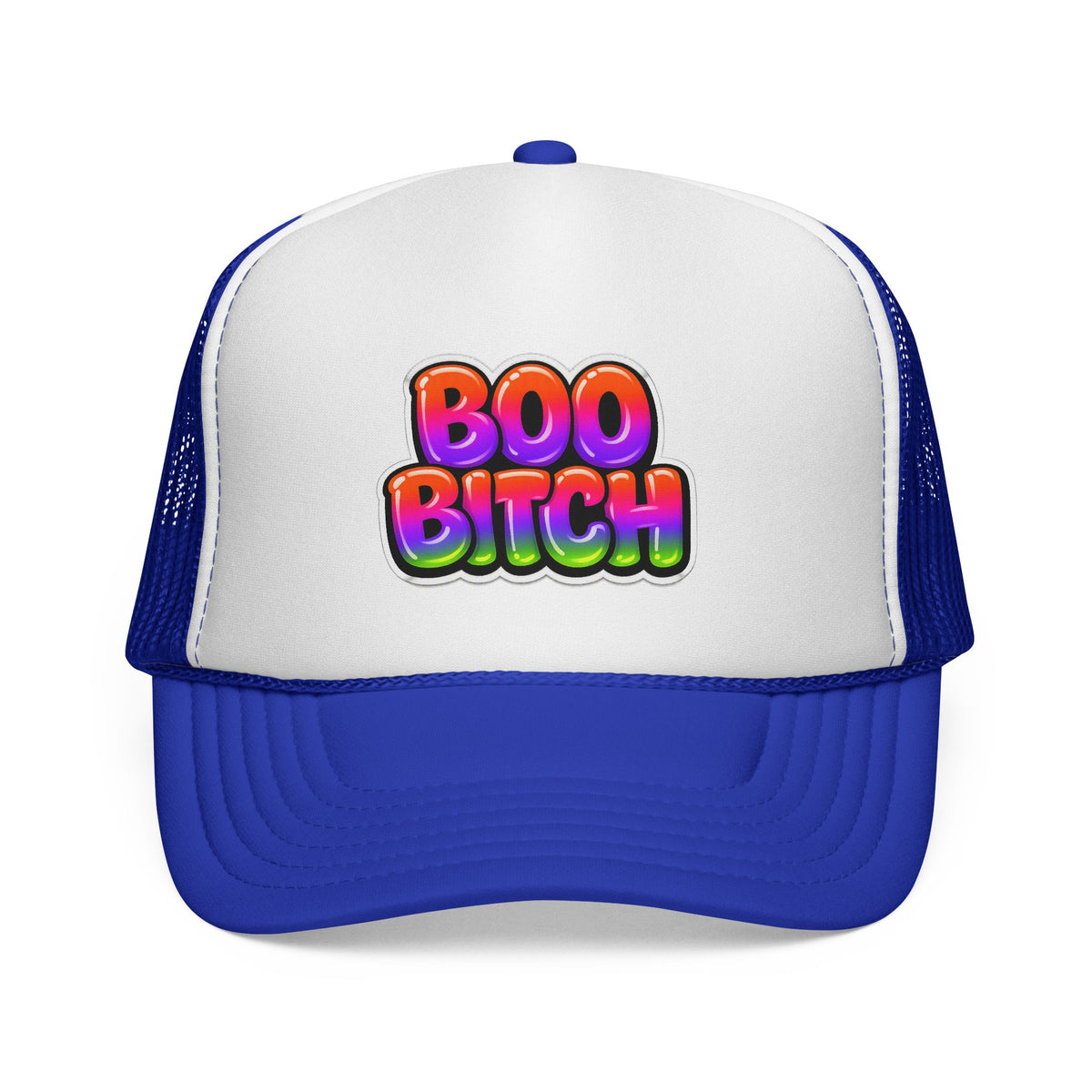 Boo Bitch Trucker Cap — Colorful Halloween Party Mesh Hat