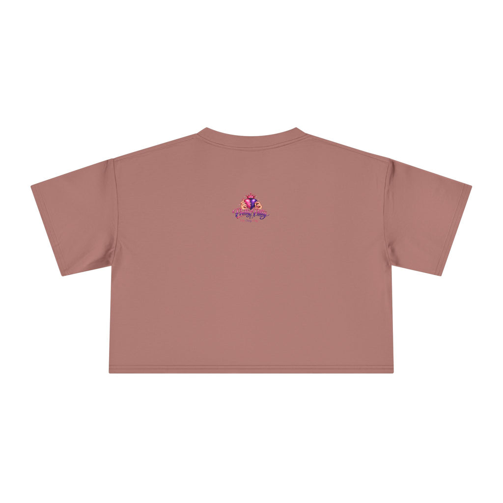 Women's Hamsa Hand Crop Tee – Pink Evil Eye Protection