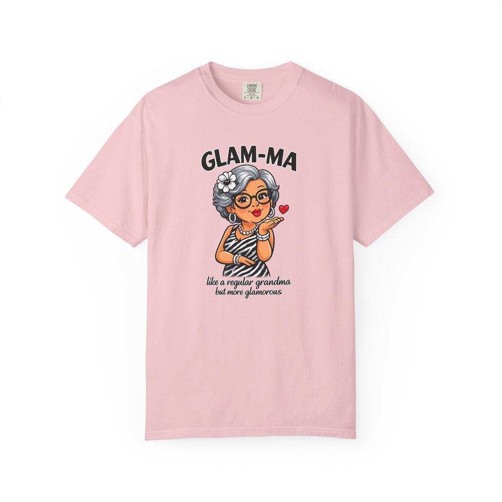 Glam-Ma T-Shirt — Cute Grandma Graphic Tee (“Glam-Ma: like a regular grandma but more glamorous”)