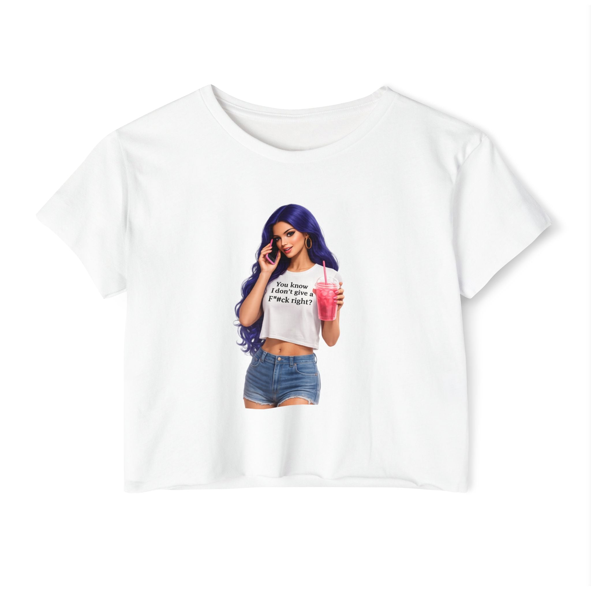 Festival Crop Top — Retro Pop Doll Graphic Crop for Women (Limited Edition)