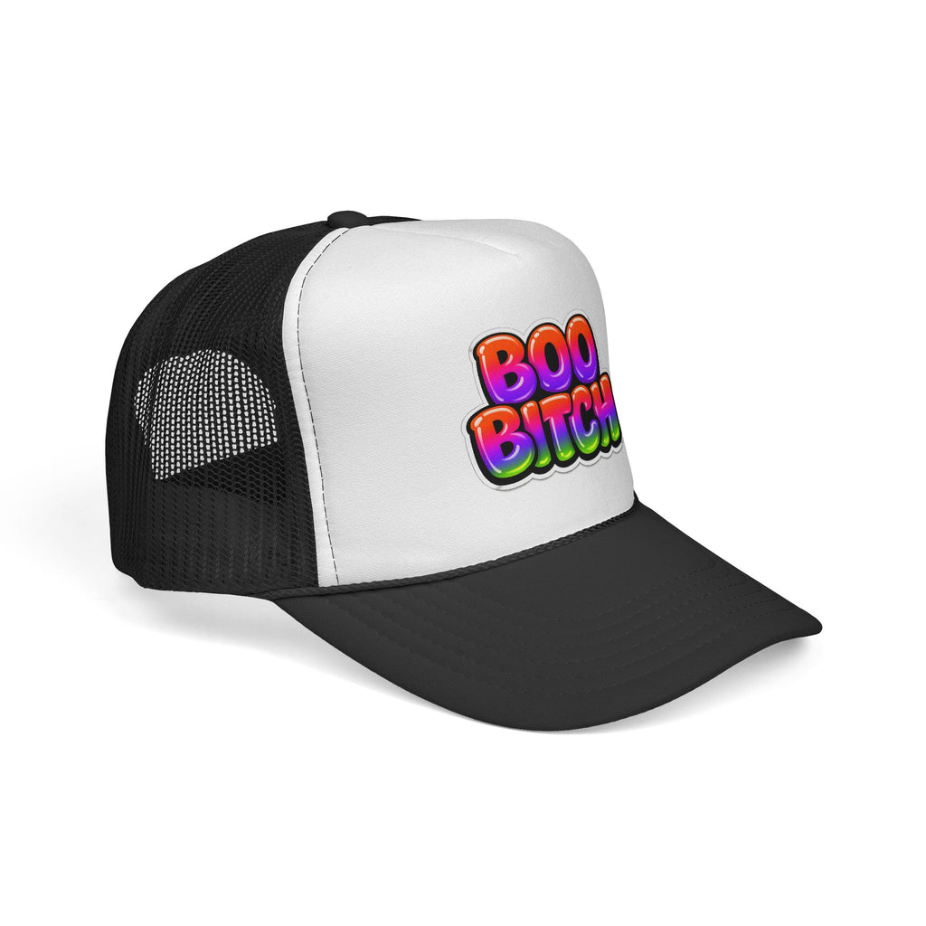 Boo Bitch Trucker Cap — Colorful Halloween Party Mesh Hat