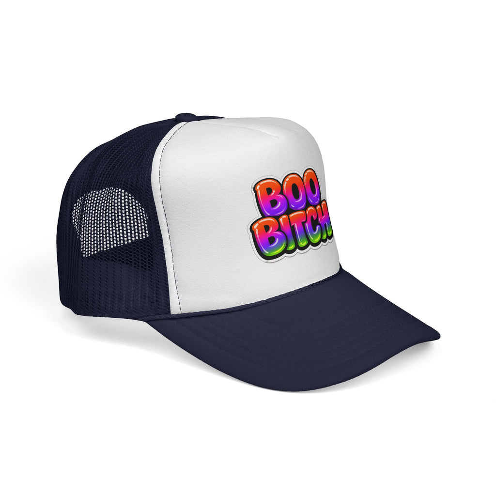 Boo Bitch Trucker Cap — Colorful Halloween Party Mesh Hat