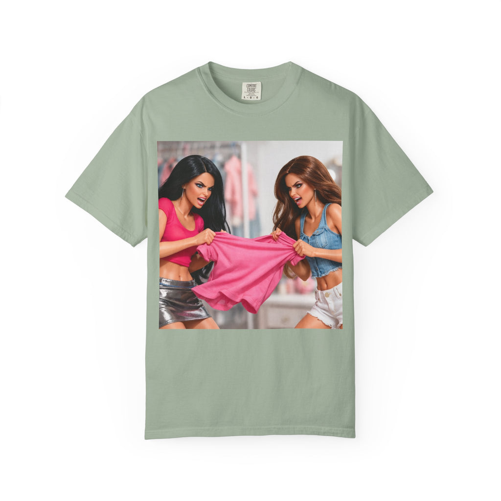 Doll Diva Tug of War— Pink Fashion Fight Graphic T-Shirt