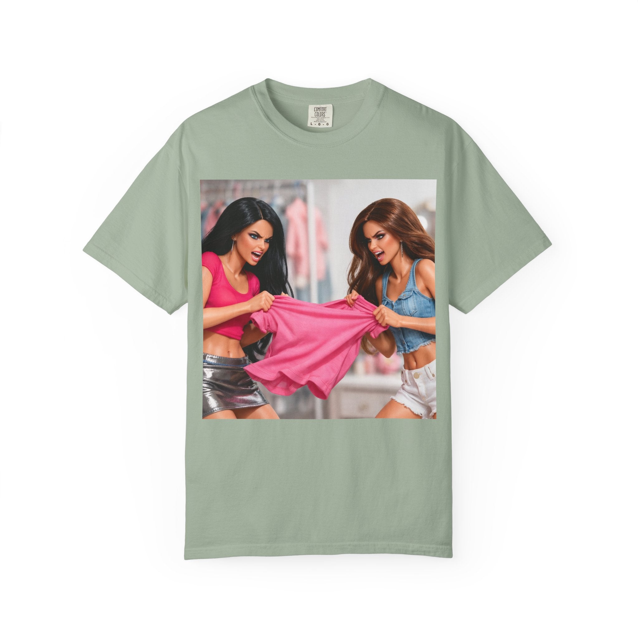 Doll Diva Tug of War— Pink Fashion Fight Graphic T-Shirt