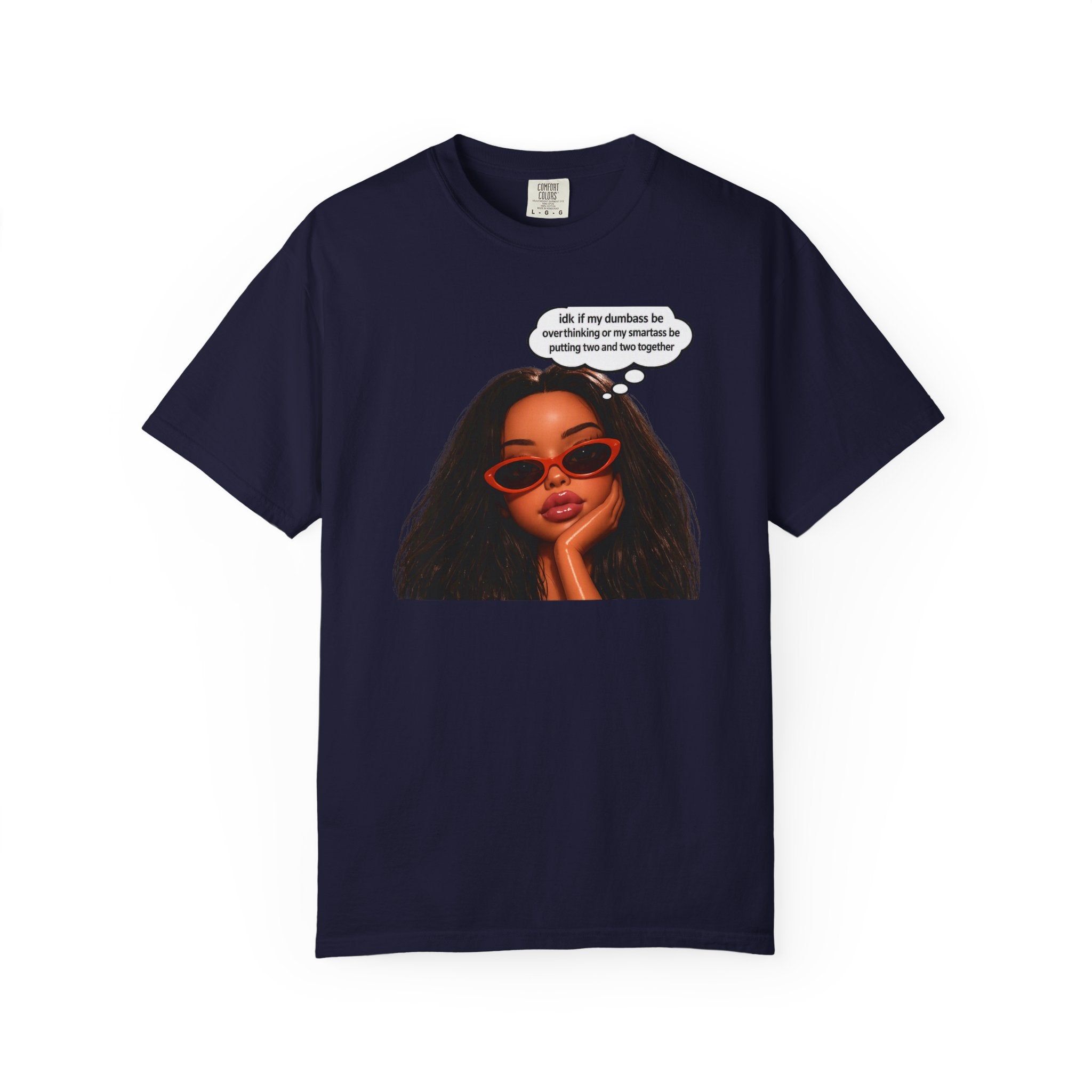 Relaxed Vibes T-Shirt — "If my darkness be something to my creator" Illustrated Woman Graphic Tee