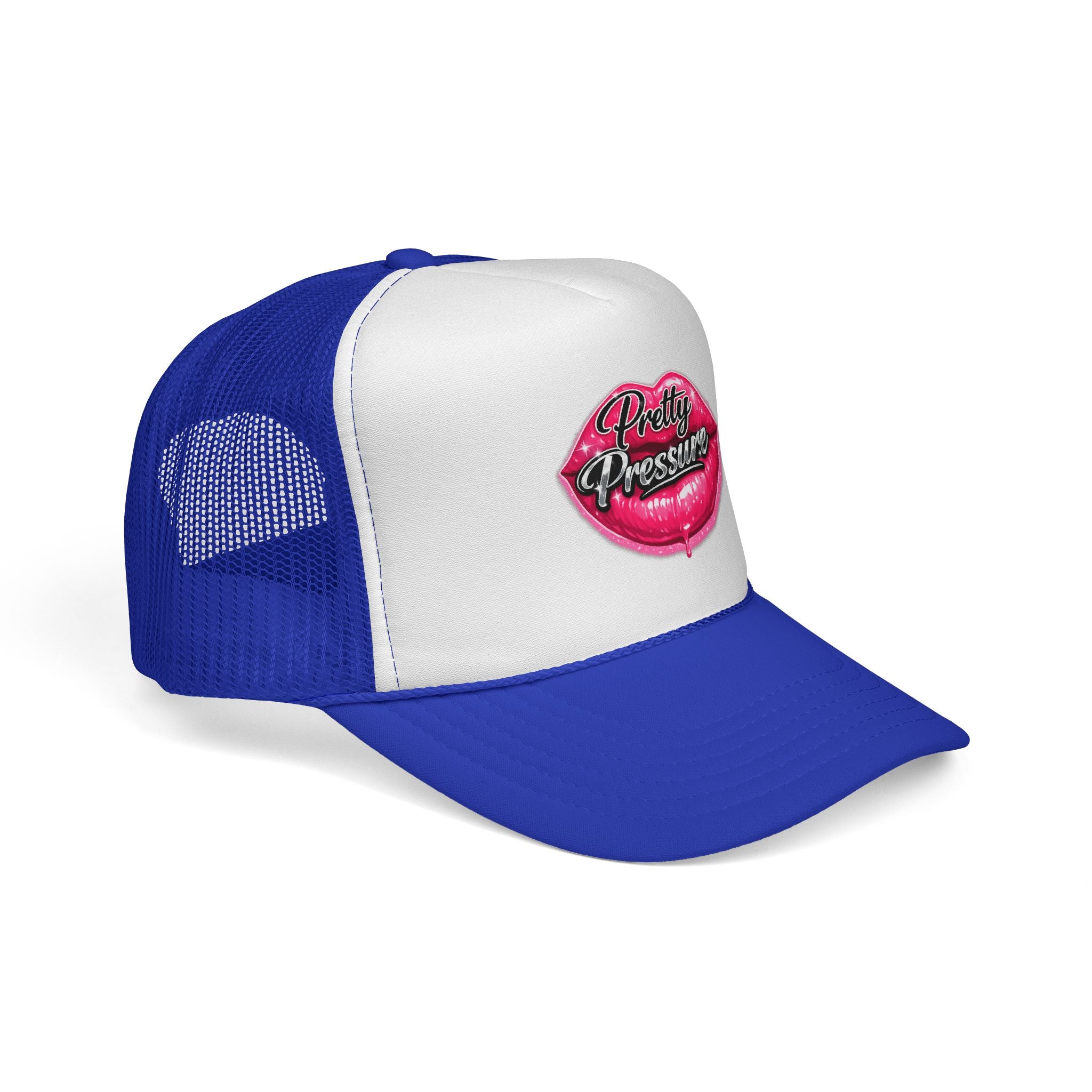 Trucker Cap - "Pretty Pressure" Pink Lip Graphic Hat