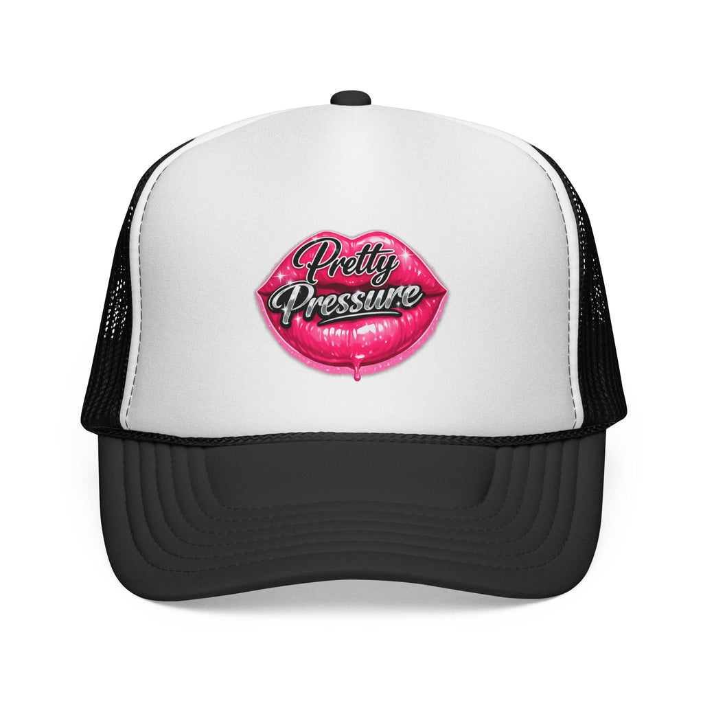 Trucker Cap - "Pretty Pressure" Pink Lip Graphic Hat