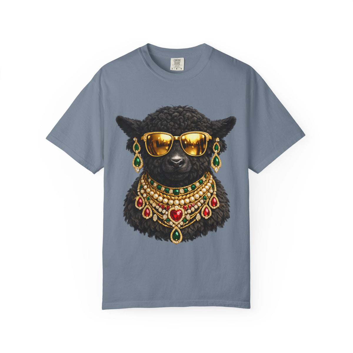 Jeweled Black Cat in Sunglasses T-Shirt