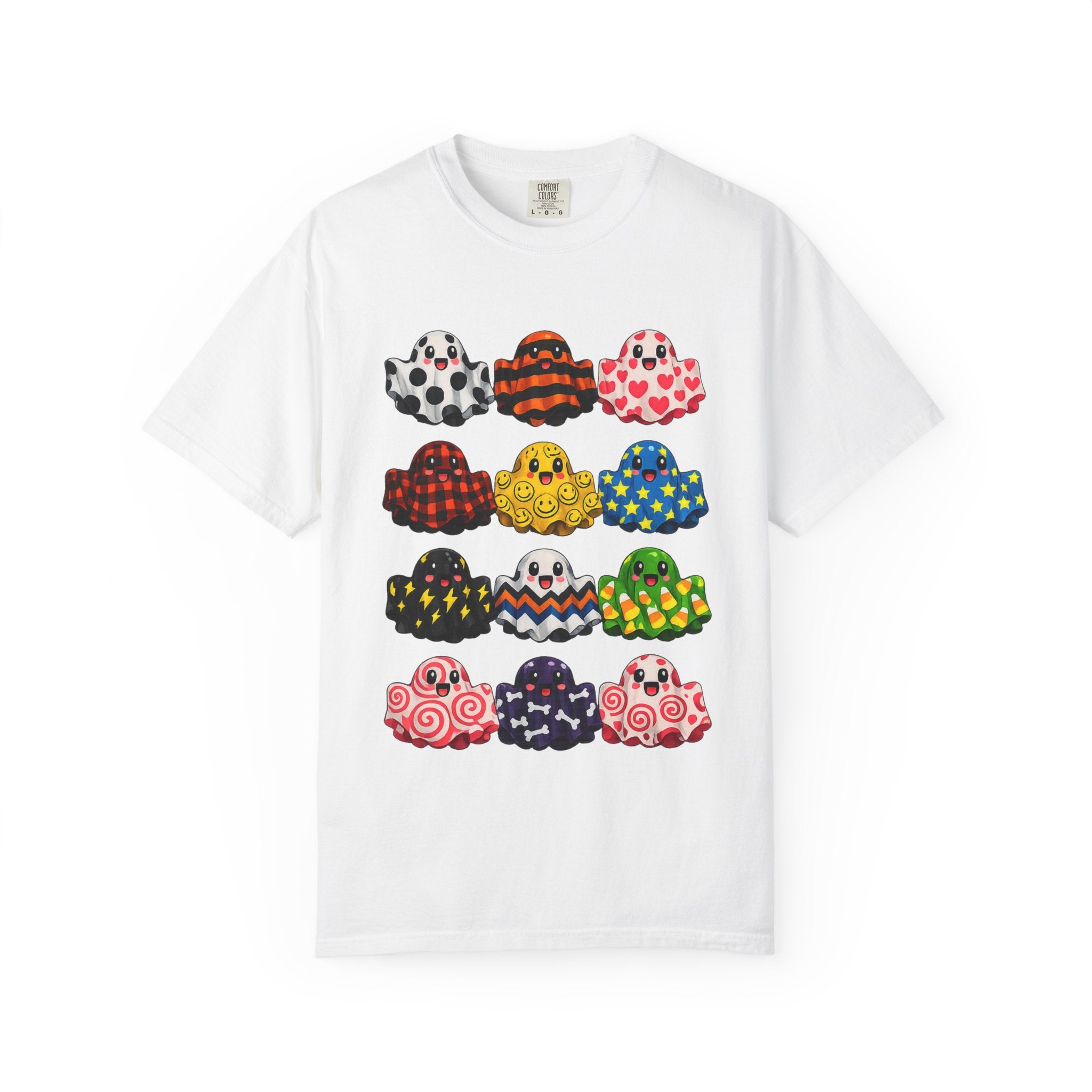 Colorful Patterned Ghosts T‑Shirt