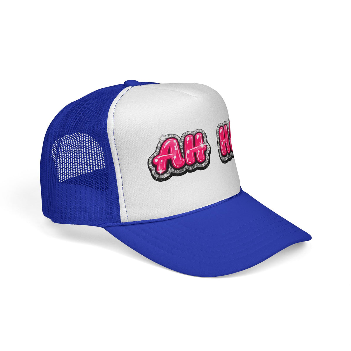 AH HA Pink Bubble Trucker Cap