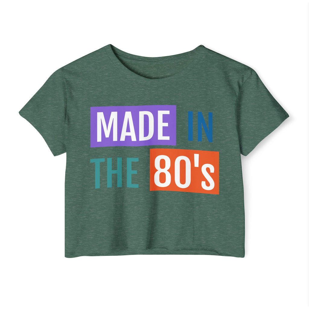 Made in the 80's Crop Top — Women's Retro Festival Tee