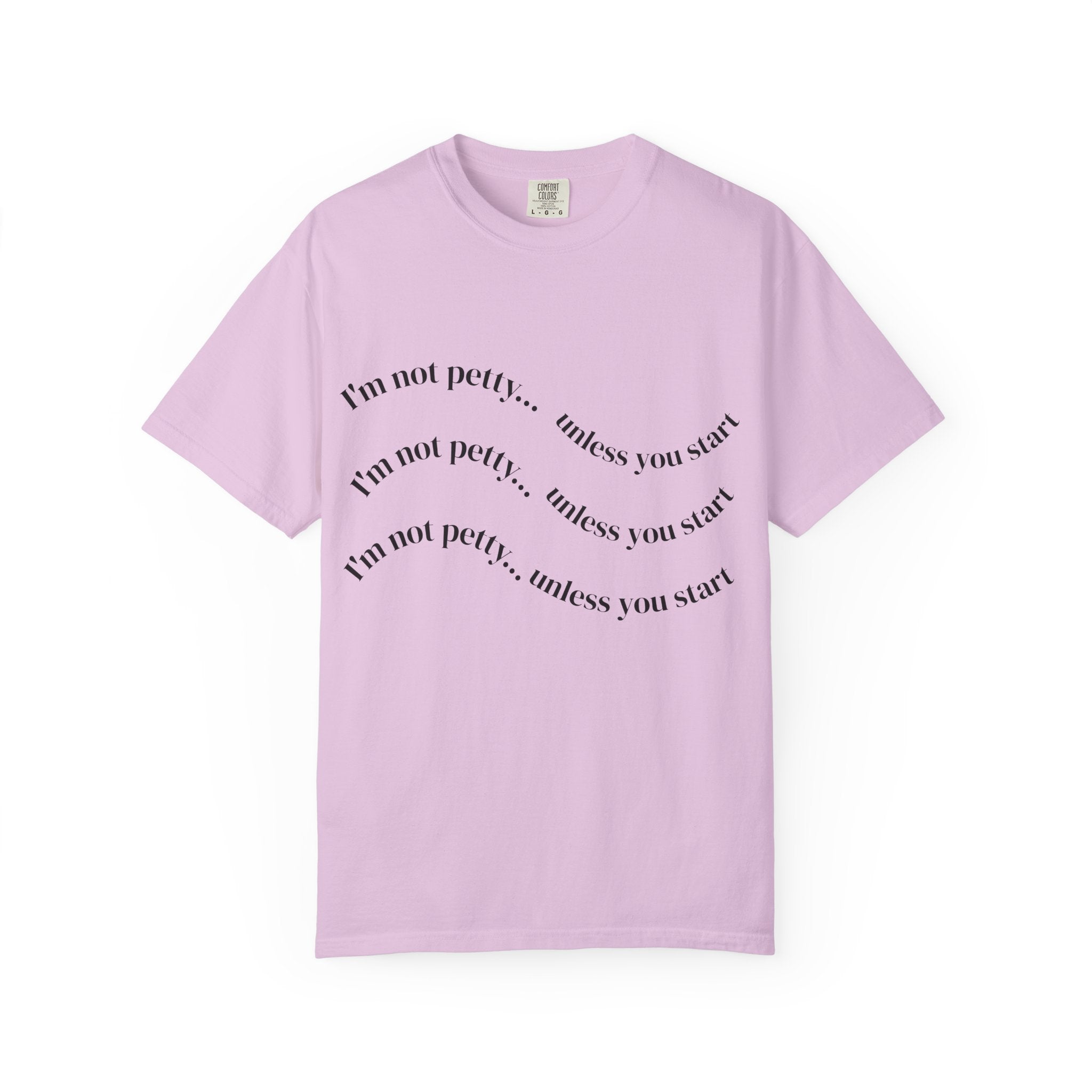 “I’m Not Petty…Unless You Start” Graphic T-Shirt — Retro Skull & Crown Back Design