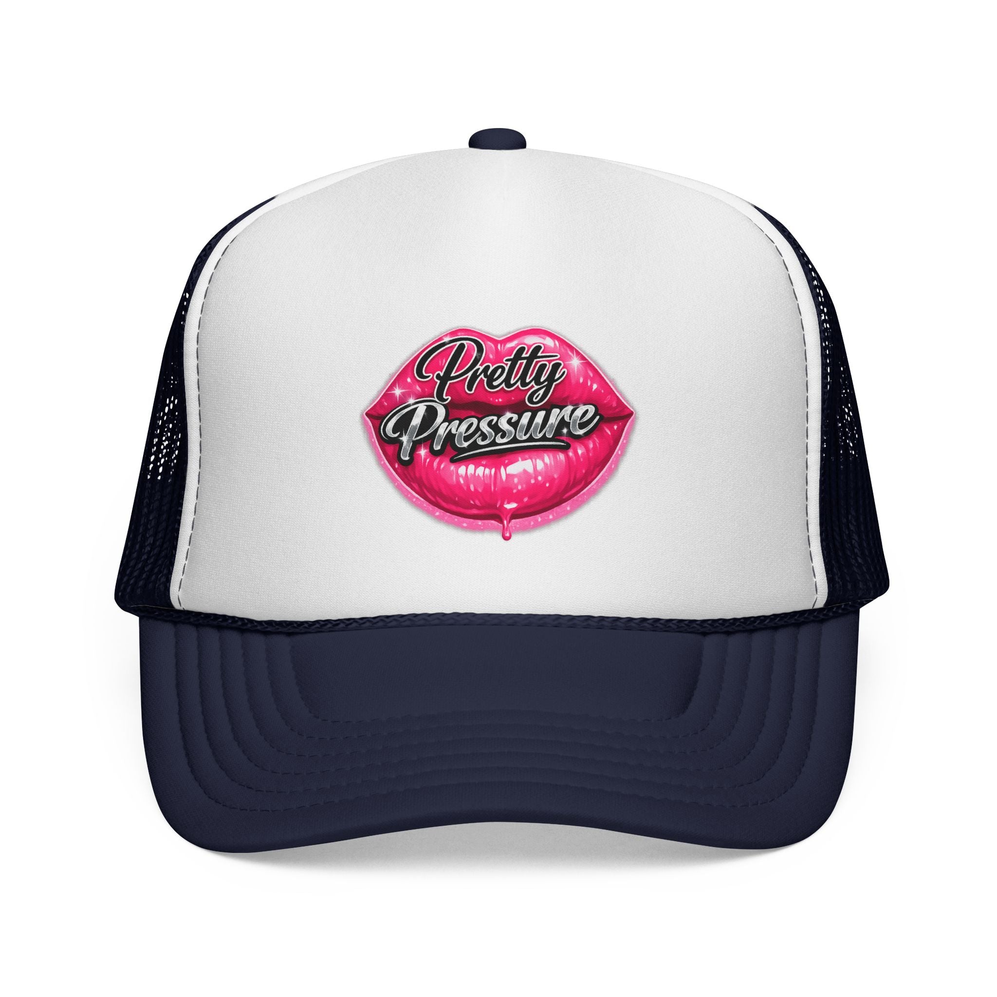 Trucker Cap - "Pretty Pressure" Pink Lip Graphic Hat