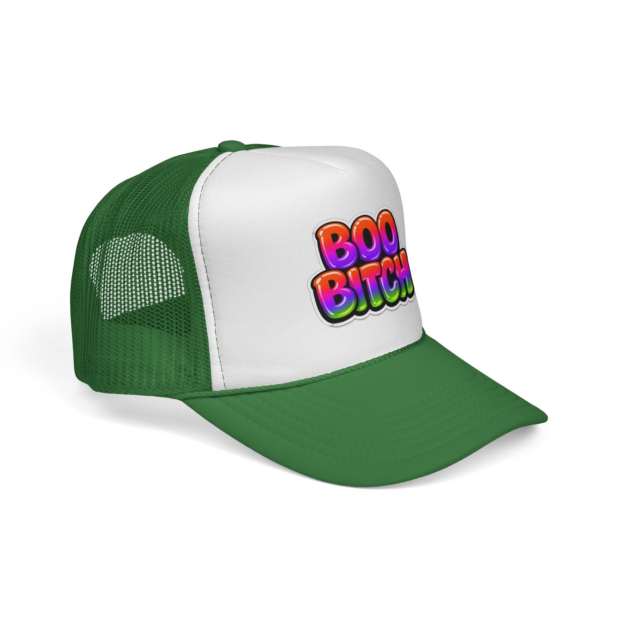 Boo Bitch Trucker Cap — Colorful Halloween Party Mesh Hat