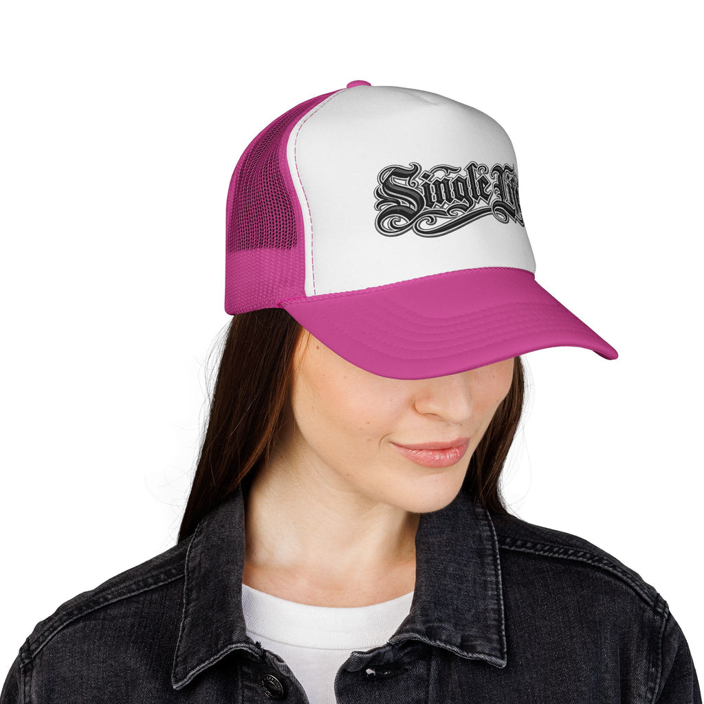 Trucker Cap — 'Single Life' Vintage Script Mesh Hat