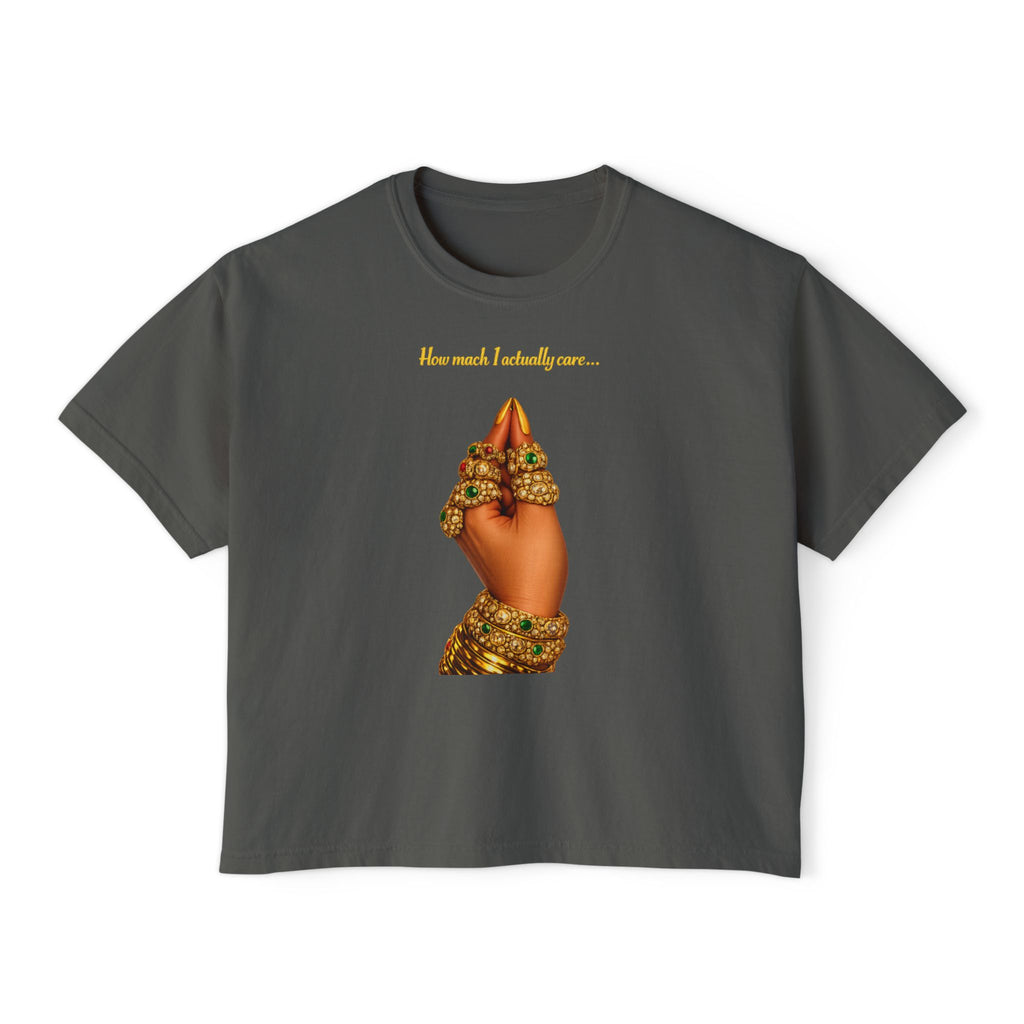 Women's Boxy Tee — 'How much I missed you' Praying Hands Graphic Tee