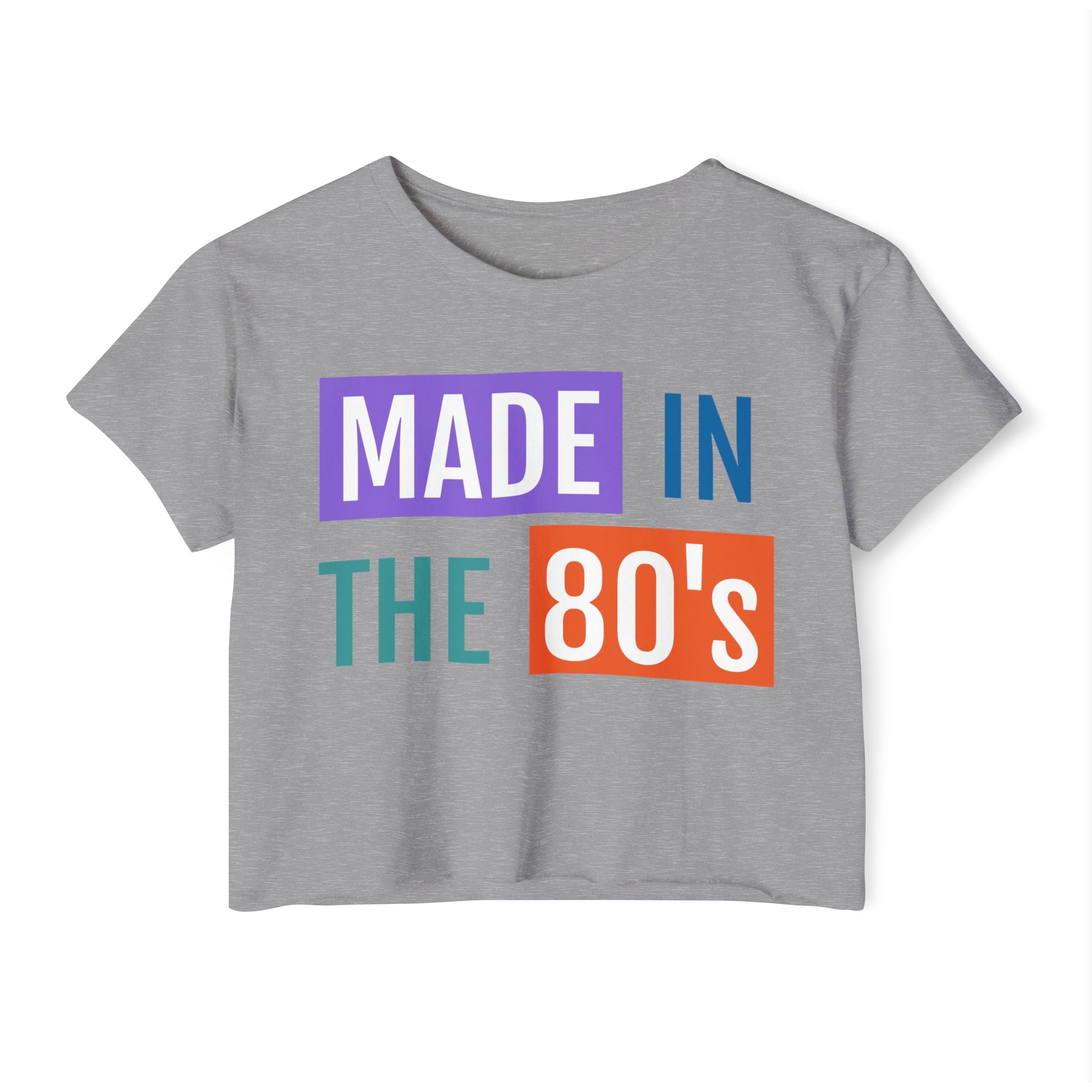 Made in the 80's Crop Top — Women's Retro Festival Tee