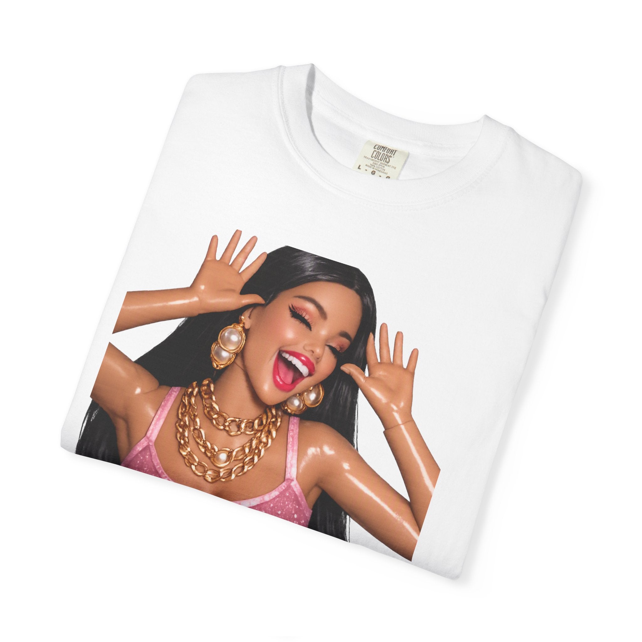 Graphic Tee — 'AH HA' Diva Illustration Crop Top Design