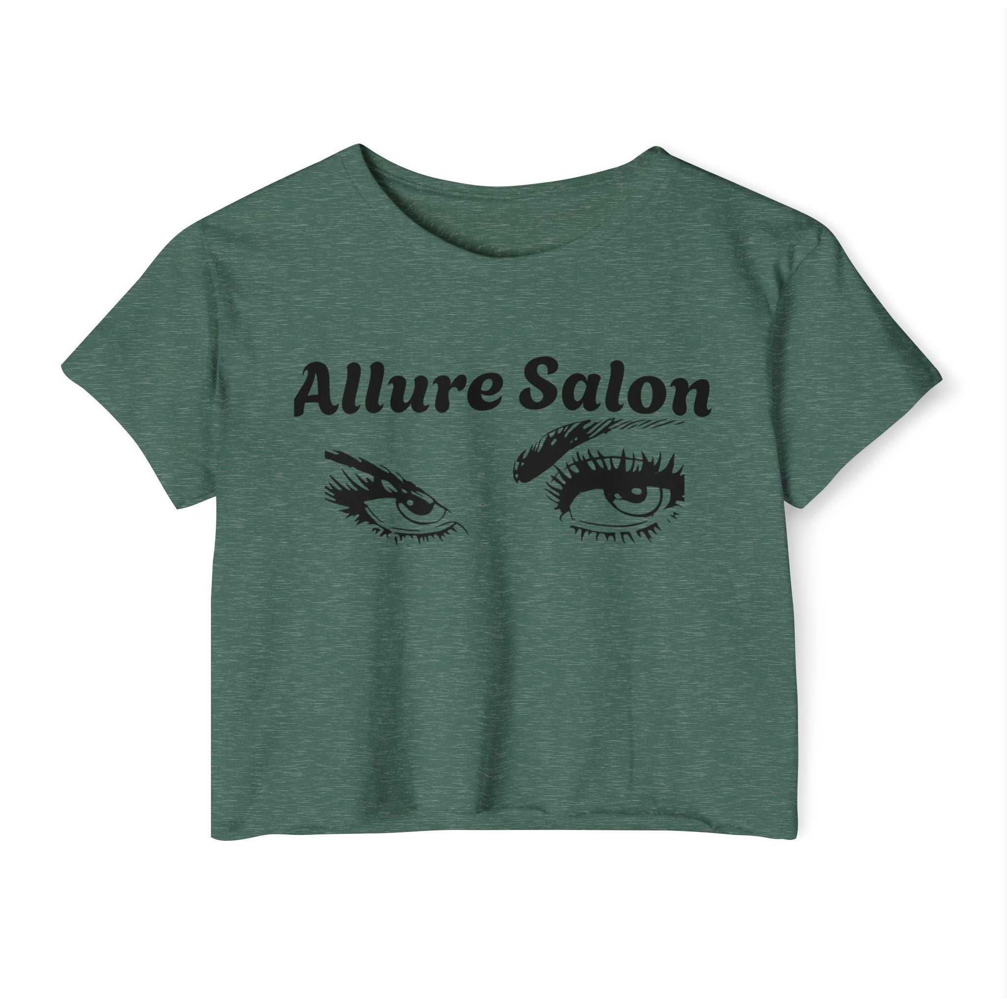 Allure Salon Crop Top — Women's Eye Graphic Festival Tee