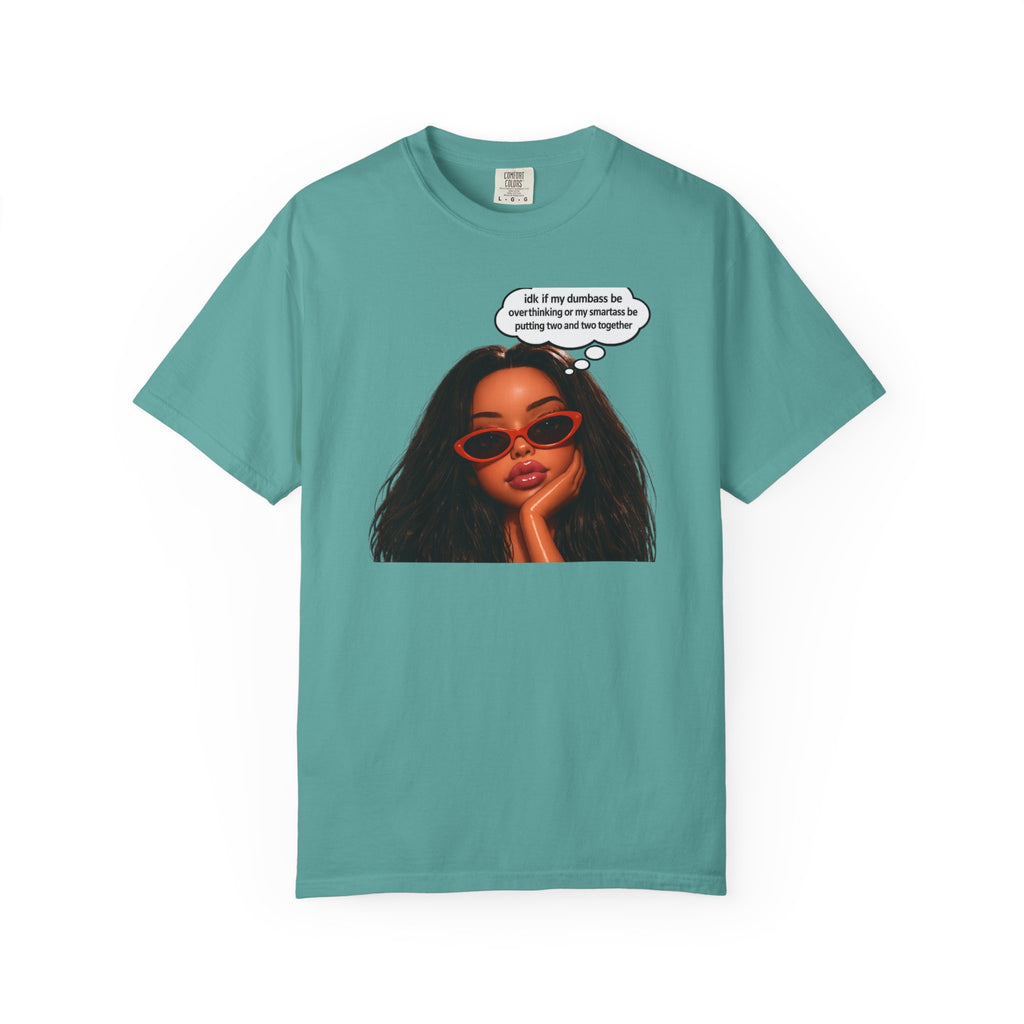 Relaxed Vibes T-Shirt — "If my darkness be something to my creator" Illustrated Woman Graphic Tee