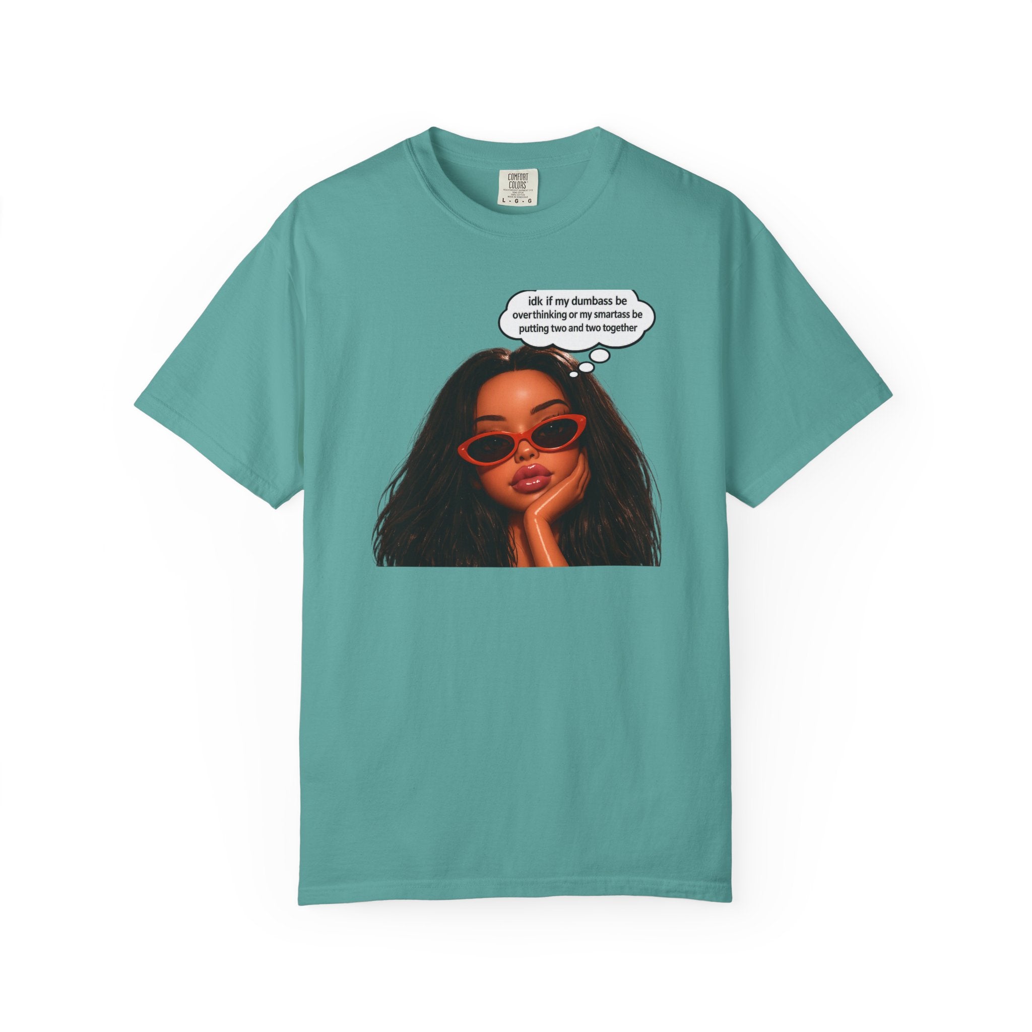 Relaxed Vibes T-Shirt — "If my darkness be something to my creator" Illustrated Woman Graphic Tee