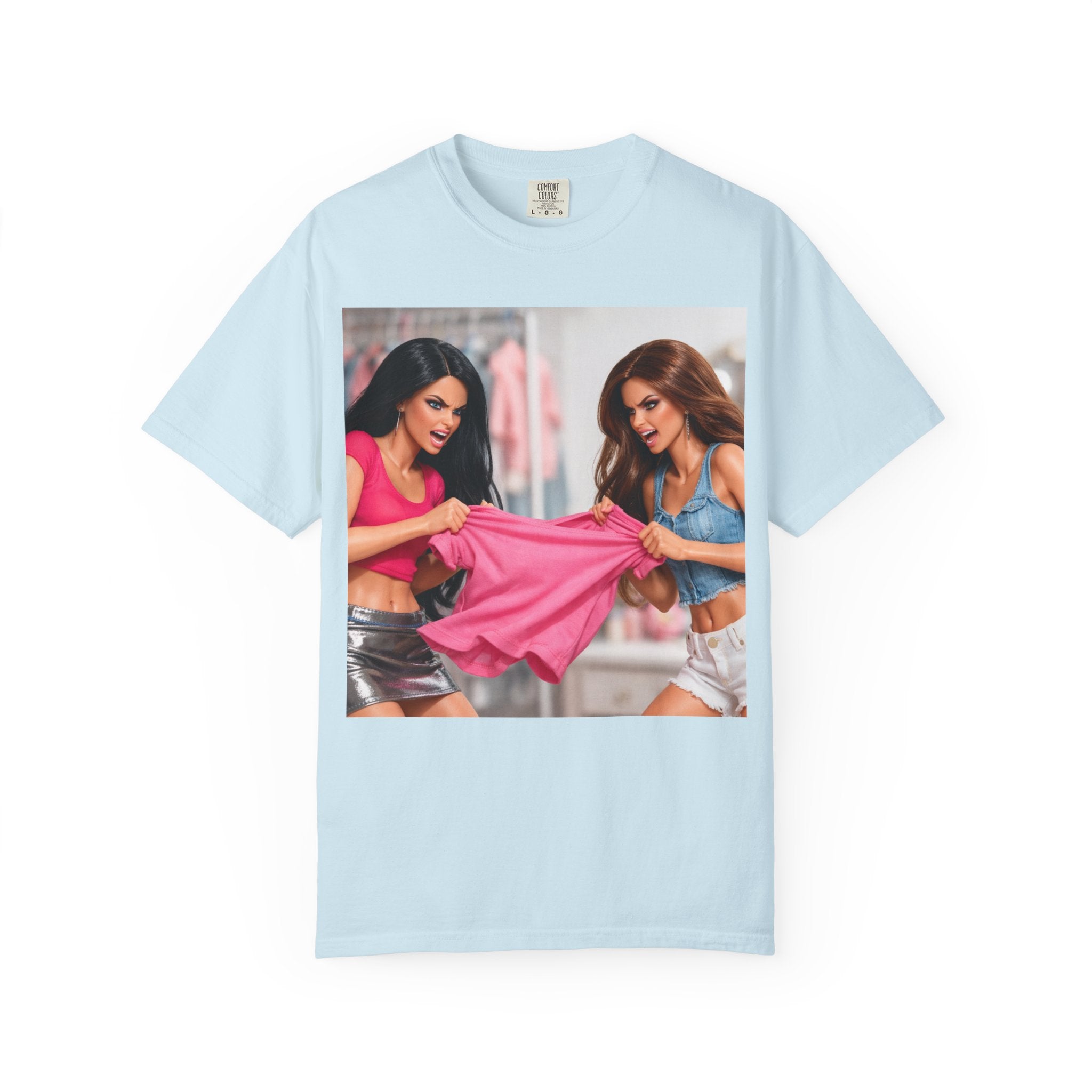 Doll Diva Tug of War— Pink Fashion Fight Graphic T-Shirt