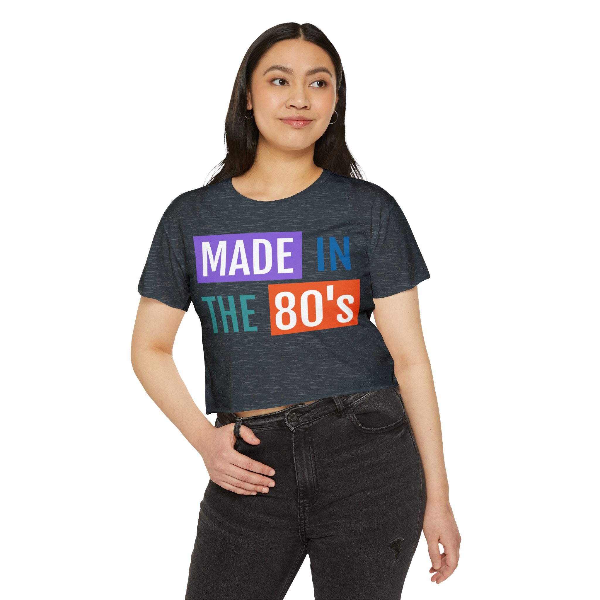 Made in the 80's Crop Top — Women's Retro Festival Tee