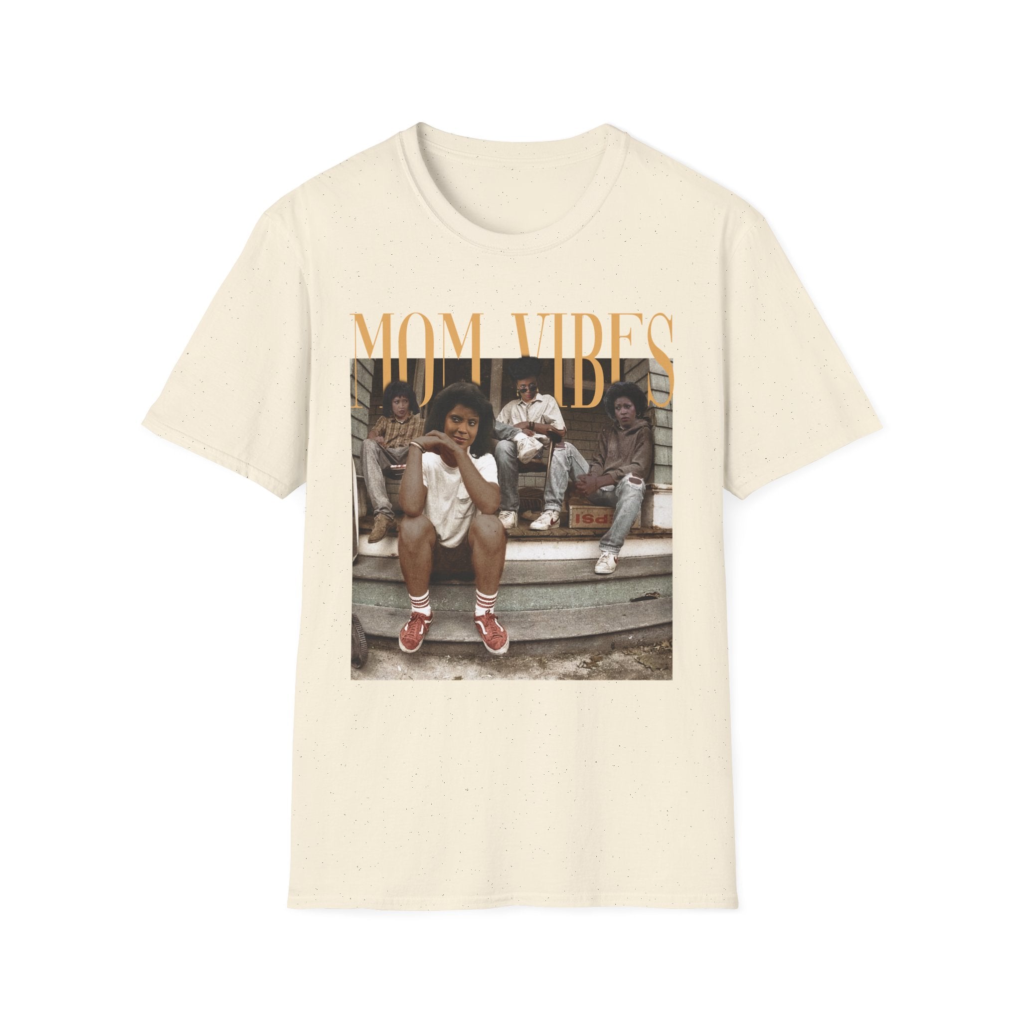 T-Shirt — "Mom Vibes" Retro Family Photo Graphic Tee