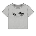 Allure Salon Women's Baby Tee — Eyelash & Brows Graphic Crop Tee
