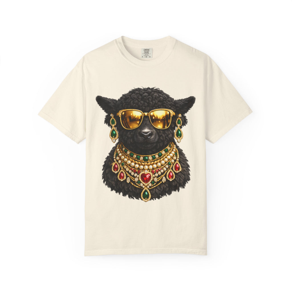Jeweled Black Cat in Sunglasses T-Shirt