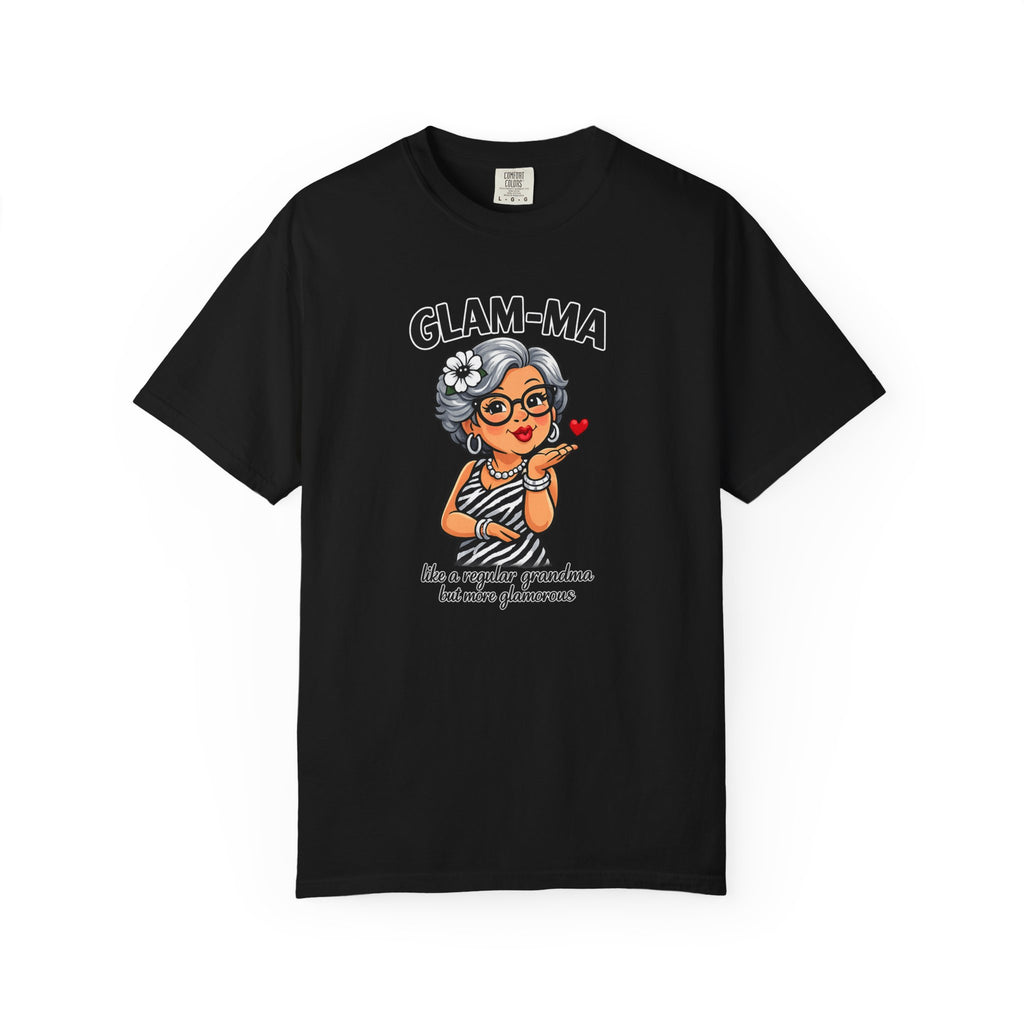 Glam-Ma T-Shirt — Cute Grandma Graphic Tee (“Glam-Ma: like a regular grandma but more glamorous”)