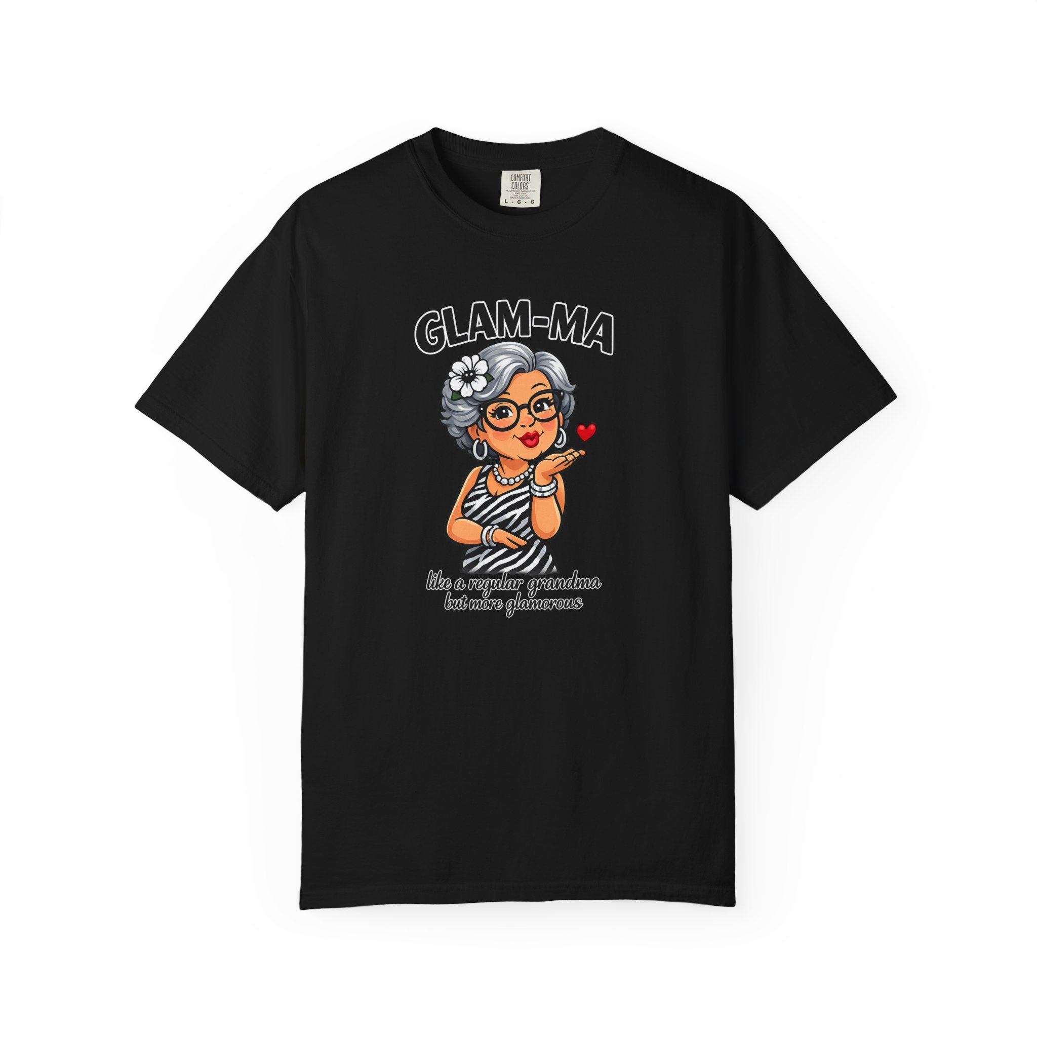 Glam-Ma T-Shirt — Cute Grandma Graphic Tee (“Glam-Ma: like a regular grandma but more glamorous”)